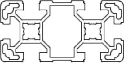 Produktbild von Länge 720mm - Aluminiumprofil 40x80 L (leicht) B-Typ Nut 10 Aluminiumprofil Aluminium Profil Alu Profile Montage Systemprofil