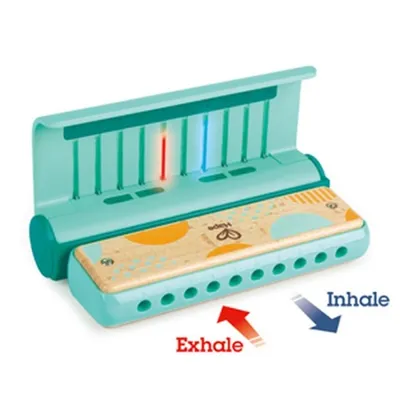 Produktbild von Hape Leuchtende Lern-Harmonica - Mundharmonika Musikspielzeug mit Licht für Kinder, Lerninstrument, fördert musikalische Früherziehung, Rhythmus