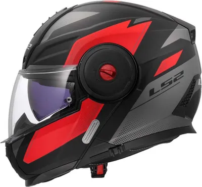 Image de Casque modulable LS2 FF902 SCOPE II Duria Mat Noir Rouge taille XXL