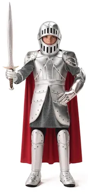 Ritterkostüm für Jungen, Größe L, Silber, Halloween