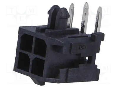 Produktbild von 1x Buchse 3.0 männlich PIN: 4 3mm Leitung-Platte  THT 43045-0400 Signteckverbinder