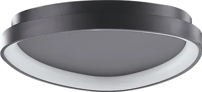Produktbild von BELIANI LED Deckenleuchte Schwarz Stahl und Acryl Dreieckig Flach Warmweiß Modern Unterputzmontage für Wohnzimmer Küche Bad Schlafzimmer Esszimmer Flur