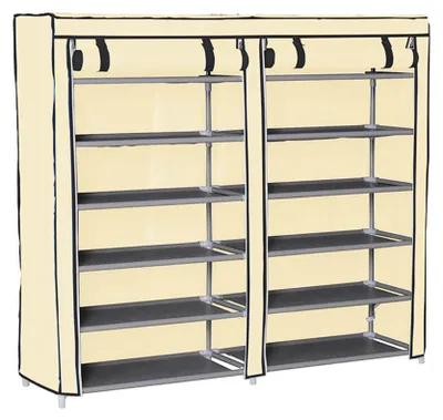 Productafbeelding van Mobiele schoenenopbergkast in 4 kleuren - beige