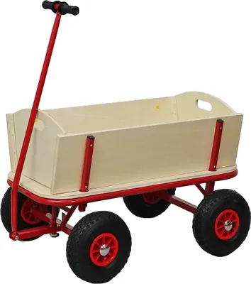 Produktbild von Profi Bollerwagen BOLLY | HxBxT 97x95x60cm | Traglast 150kg | Rot