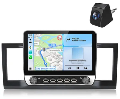 Immagine prodotto di Autoradio CarPlay da 10,1" per VW Transporter/Caravelle VI Bus 2015-2020 Navigatore GPS 4G BT SWC USB 6+128 GB 8 core Fotocamera DAB+ Android Auto