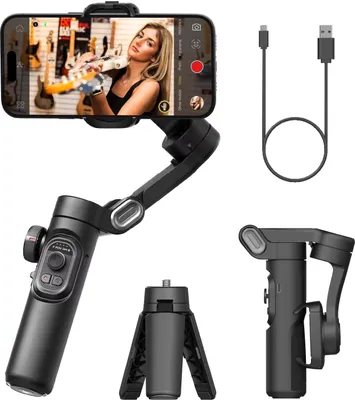 Produktbild von 3-Achsen Handstabilisator für Smartphone iPhone Android AI Gesichtserkennung TikTok Vlog