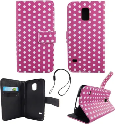 Zdjęcie produktu dla Etui na telefon komórkowy Etui na telefon komórkowy Samsung Galaxy S5 / S5 Neo Polka Dot Purple White