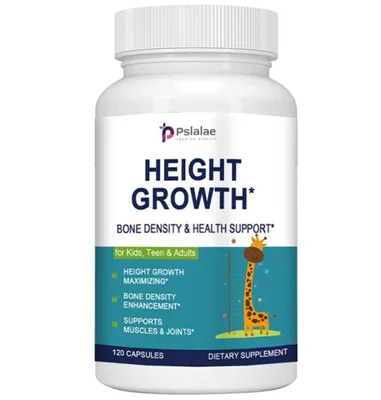 Produktbild von Height Growth (120 Kapseln) Nahrungsergänzungsmittel, Knochen, Gelenke, Muskeln, Knochenwachstum, Knochengesundheit