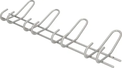 Produktbild von Wandgarderobe - grau - 4 Haken - Metall - 53 x 16 cm - Garderobenstander
