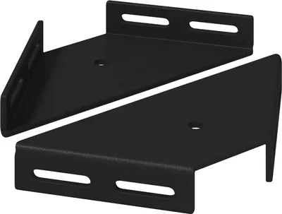 Produktbild von vidaXL Eckhalter 2 pcs Schwarz 138,5 x 50,5 x 16 mm Eisen