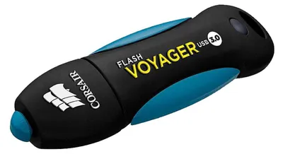 Produktbild von Corsair Voyager V2, 128 GB, USB Typ-A, 3.2 Gen 1 (3.1 Gen 1), 190 MB/s, Kappe, Schwarz, Blau