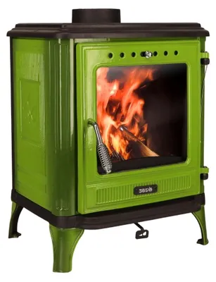 Produktbild von 365® Kaminofen Ferrox 55 grün emailliert 7 kW Gusseisen A+