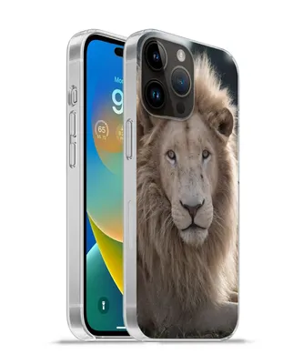 Produktbild von MuchoWow® Handyhülle Schutzhülle Hülle für Apple iPhone 14 Pro Max Löwe - Tier - Weiß Silikon Softcase Handy Hülle - Hardcover