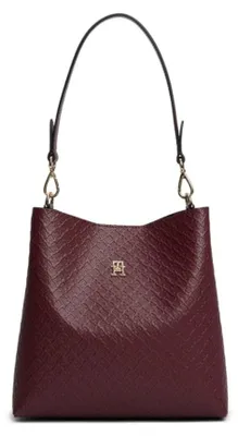 Zdjęcie produktu dla Tommy Hilfiger Aw0aw19000 Th Icon Shoulder Bag Mon Bordeaux