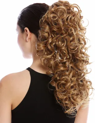 Produktbild von WIG ME UP Zopf Pferdeschwanz Locken Lang Honigblond MKB-6A-V-15