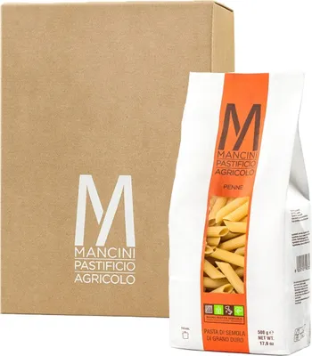 Produktbild von Mancini Pastificio Agricolo - Penne - Italienische handwerkliche Nudeln - 12 x 500 g