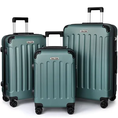 Produktbild von Kofferset 3-Tlg Reisekoffer Koffer Kofferset Trolleys Hartschale, 4 Rollen, Trolley Handgepäck Große Kapazität mit 4 Rollen und Zahlenschloss