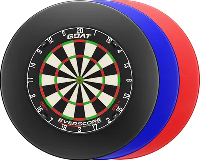 Produktbild von GOAT – Everscore NXT LVL Steeldartscheibe Set Rot, Inkl. Dart Surround ca. 12 cm, Professionelle Sisal Dartscheibe aus Madagaskar