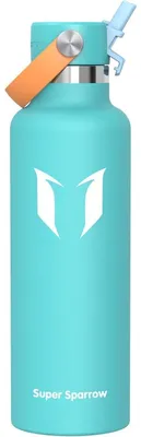 Produktbild von Trinkflasche Edelstahl Thermobecher 750 ml Minze BPA-Frei Auslaufsicher Isoliert