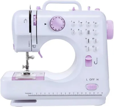 Produktbild von Nähmaschine für Anfänger und Kinder, 12 Stichmuster, Nähmaschine Klein mit Fußpedal Nählicht Elekt, mit Nähset