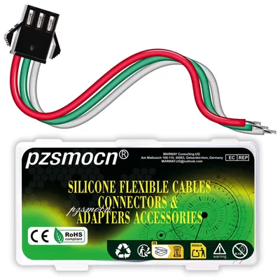 JST SM 2,5 mm 3-polig Stecker 15 Stk. 20AWG Silikonkabel 20 cm