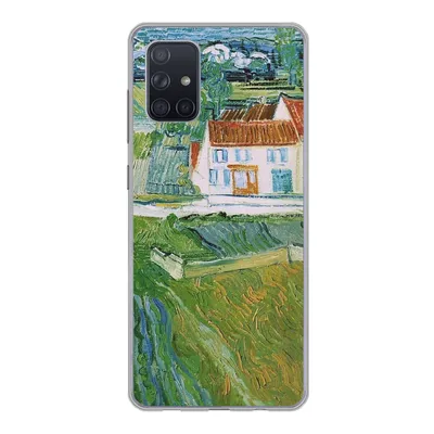 Produktbild von MuchoWow® Handyhülle Schutzhülle Hülle für Samsung Galaxy A51 Landschaft mit Kutsche und Zug - Vincent van Gogh Silikon Softcase Handy Hülle - Schutzabdeckung