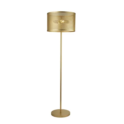 Produktbild von Stehleuchte Industrial-Nordic Network Stahl Gold 2 Leuchten E27