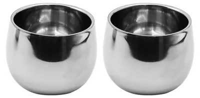 2er Set doppelwandige Edelstahl Kaffeetassen, isoliert, Camping
