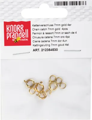 Obrázek produktu pro 5X KNORR prandell 212364530 Kettenverschluss, goldfarben, 4 Stück