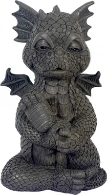 Immagine prodotto di Simpatico drago da giardino figura di drago yoga figura da giardino 27 cm giardino