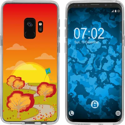 Produktbild von PhoneNatic Case kompatibel mit Samsung Galaxy S9 Silikon-Hülle Herbst Drache/Kite M2