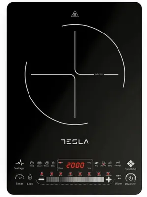 Produktbild von Tesla IC400B, Schwarz, Arbeitsplatte, 29.1 cm, Zonen-Induktionskochfeld, Glas, 1 Zone(n)