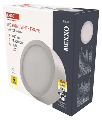 LED svítidlo NEXXO bílé, 12 cm, 7,6 W, teplá/neutrální bílá