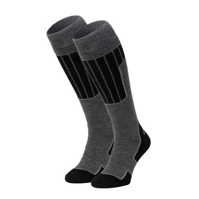 Produktbild von NOMAD® Skisocken 2er-Pack | Größe 43/46 Grau | Skifahren / Snowboarden / Wandern | Gute Feuchtigkeitsregulierung | Extra Verstärkung | Skisocken für Herren / Damen