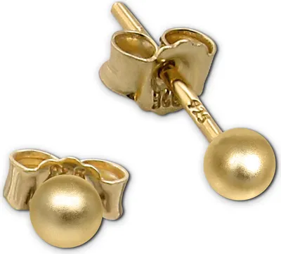 Produktbild von gold SilberDream Ohrringe Damen 925 Silber vergoldet matt Ohrstecker SDO597Y3M