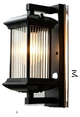 Obrázek produktu pro Venkovní nástěnné světlo, vodotěsné, minimalistický design, ČERNÁ barva