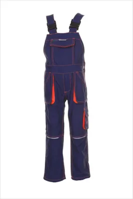 Produktbild von Planam Kinder-Latzhose zweifarbig Gr. 158/164 marine/orange