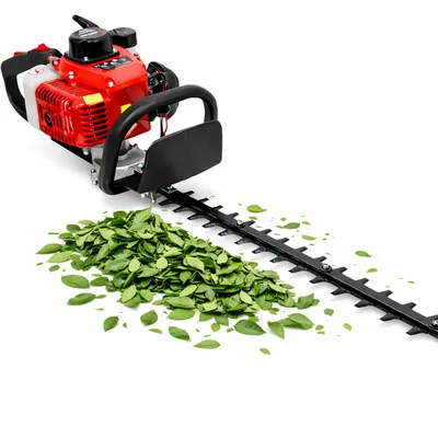 Produktbild von Benzin-Heckenschere für Hecken und Sträucher, Vertex, 0,75 kW / 1,1 PS, Messerschutz + Trichter + Öler
