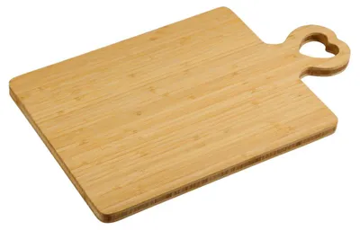 Produktbild von KESPER 58496 Schneidebrett mit Herzgriff, Bambus 46 x 28 x 1,8 cm