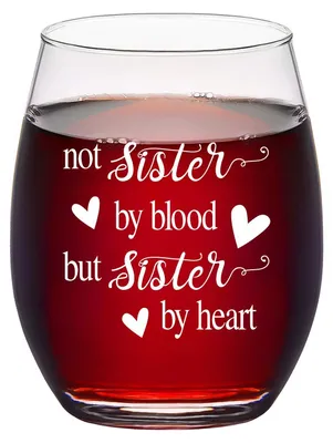 Produktbild von Weingläser, Weinglas ohne Stiel - Rot - Dickwandiges Glas - Für Rotwein und Sherry - Geschenk für Schwester, Freundin