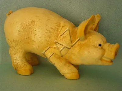 Image de Design Cochon Figure Statue Jardin Figures Sculptures Décoration Nouveau