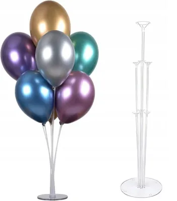 Produktbild von Silberne Ballons - Metallic-Chrom - 70 cm - Bunt - für die Kommunion - für Hochzeit und Trauung - 7 Stück