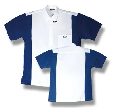 Produktbild von BULL'S Dartshirt Weiß/Blau - L -- 1 Stck