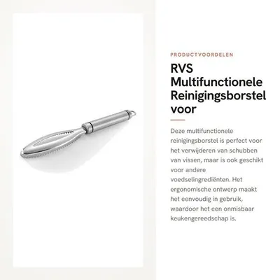 Produktbild von Multifunktionales RVS-Räumgerät - Effiziente Reinigung - Ergonomischer Schneidzahn - Keukenreiniger
