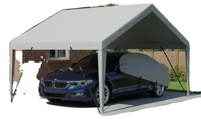 Productafbeelding van Overkapping voor een carport, waterdicht, UV-beschermd, in legergroen