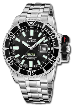 Immagine prodotto di Orologio da uomo Lotus Classic Elegant, acciaio inossidabile, silicone, argento, nero, modello D3UL18938/4