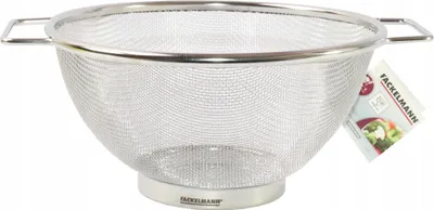 Produktbild von Fackelmann Sieb Ø 20 cm, Küchensieb aus Edelstahl, feinmaschiger Seiher mit 2 Griffen (Farbe: Silber)