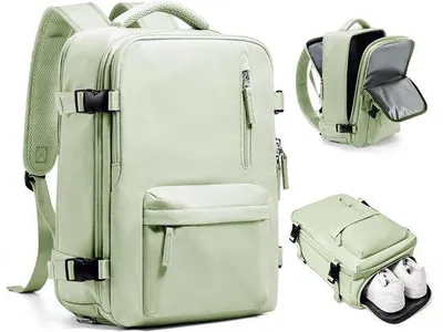 Produktbild von Wasserdichter Reiserucksack 40x30x20 cm Minzgrün Wanderrucksack