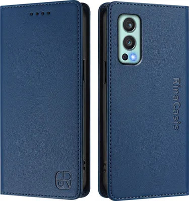 Produktbild von Lederhülle für OnePlus Nord 2 5G Hülle Flip Brieftasche Kartenfächern Ständer Schutzhülle Blau