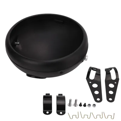 Image de boîtier de phares de moto de 7 pouces, support de seau universel pour phares à LED, tubes de fourche de 38-51 mm
